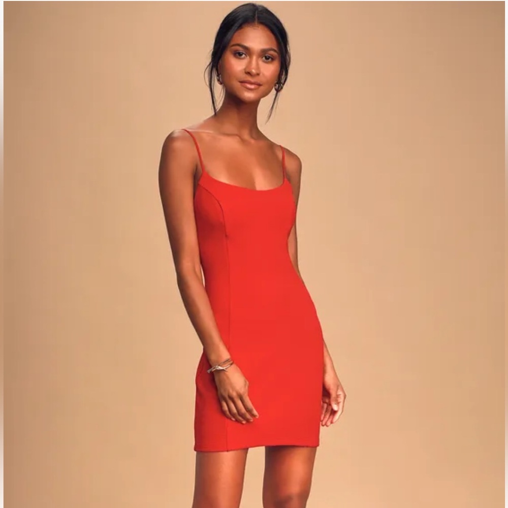 Lulus Red Backless Bodycon Mini Dress - Picture 2 of 4